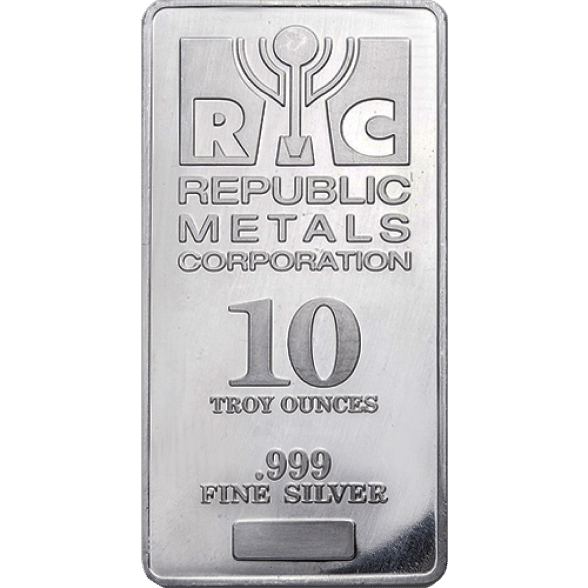 10oz Republic Metals Silver Bar