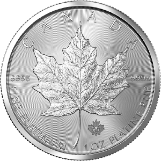 1oz Canadian Platinum Maple Leaf