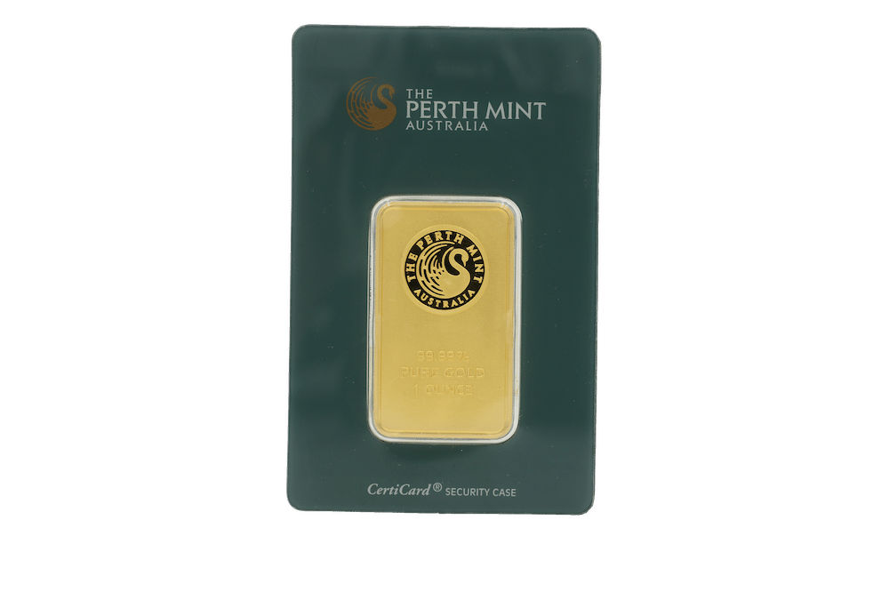 Australian Perth Mint Gold Bar Front