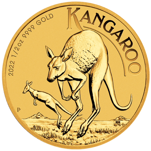 australian gold kangaroo coin front