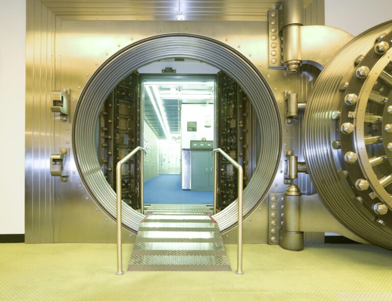 Open Vault at a Bank