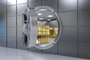 open metal depository storage vault